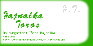 hajnalka toros business card