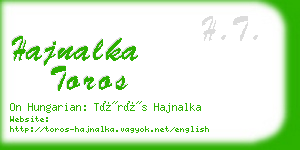 hajnalka toros business card